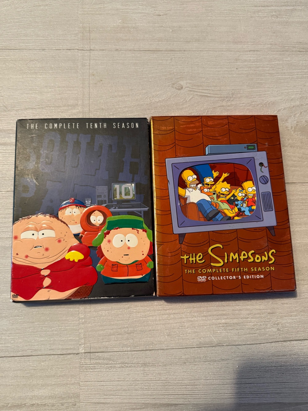 South Park tenth season & The Simpson fifth season complete dvds